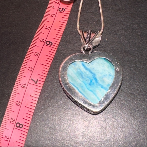 Sale* Wave Jasper Heart handcrafted naturally sourced gemstone pendant - Picture 6 of 8